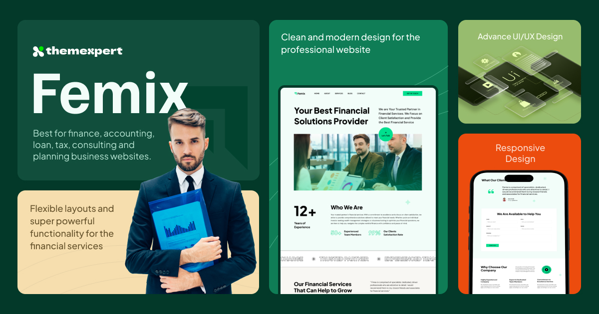 Femix – The Best Joomla 5 Template for Financial Institutions/Services