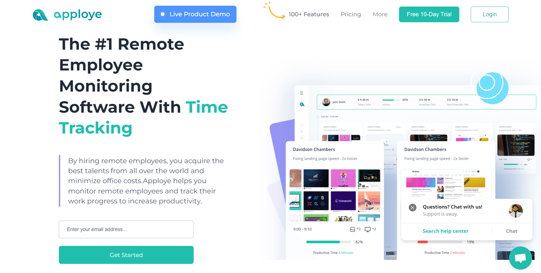 Apploye Remote employee monitoring with time tracking