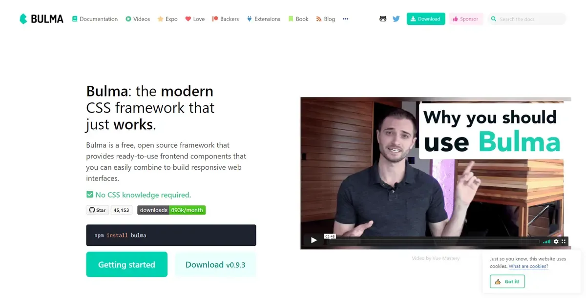 Bulma Free open source and modern CSS framework based on Flexbox