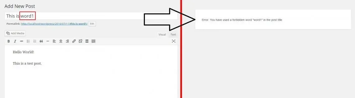 wordpress-forbidden-words
