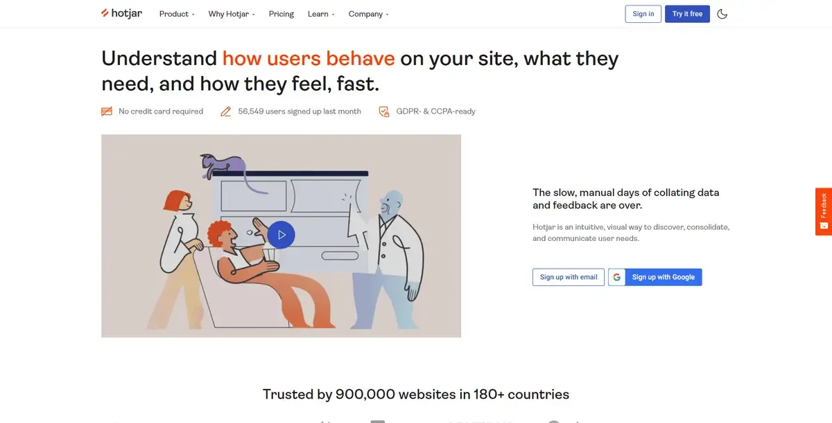 Hotjar Website Heatmaps Behavior Analytics Tools