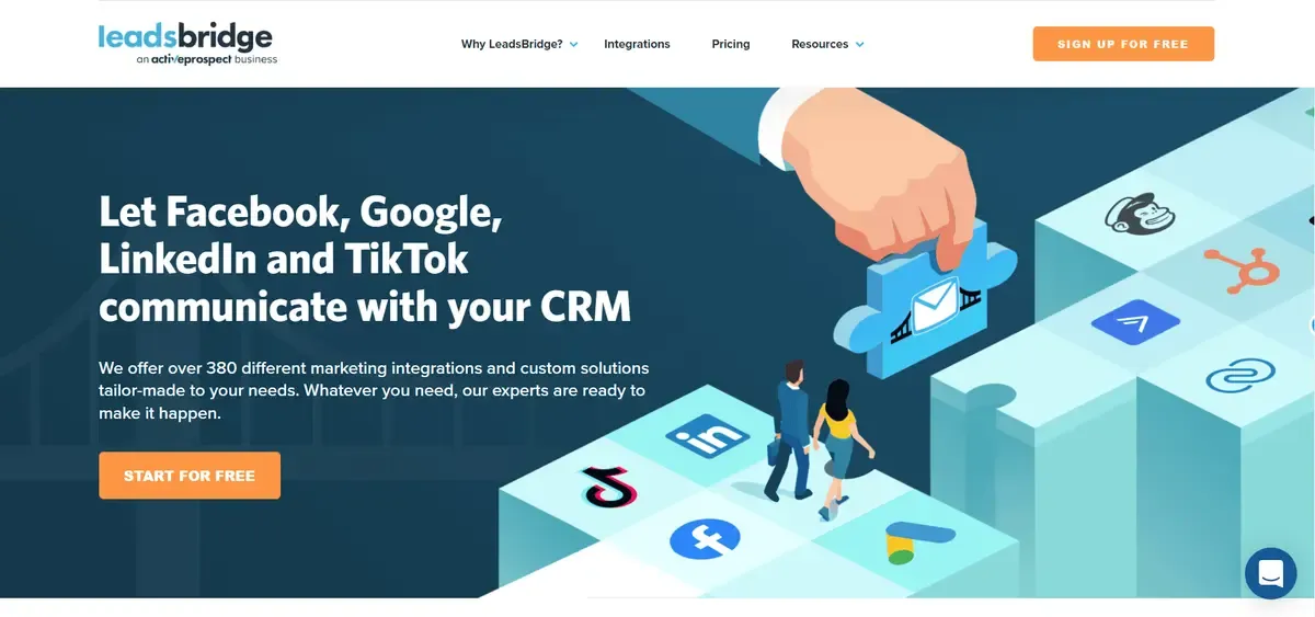 Homepage LeadsBridge The reliable integration platform