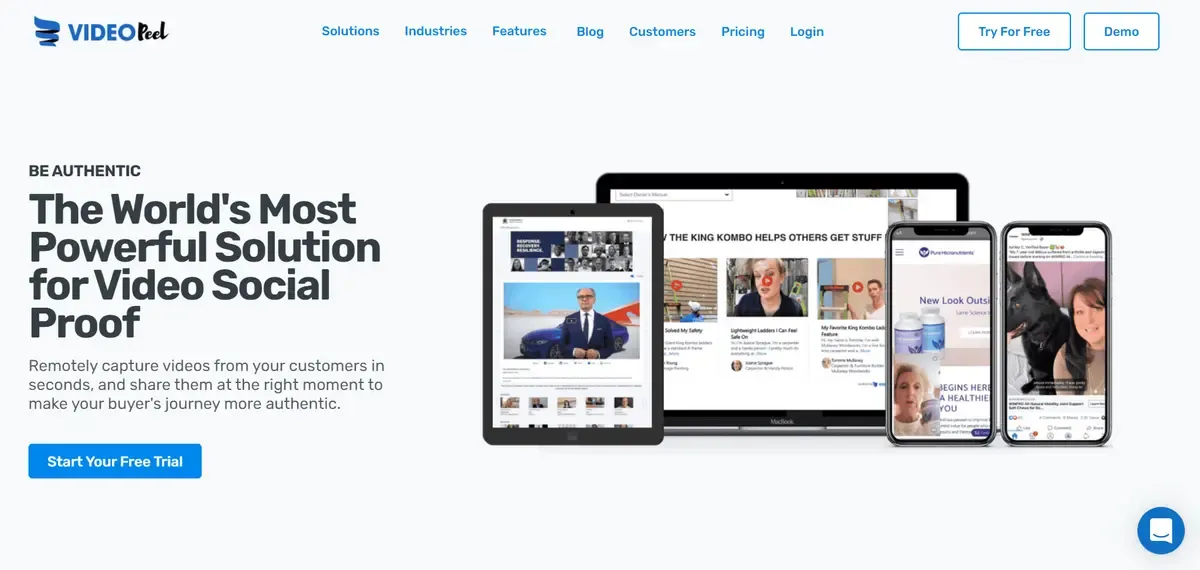 VideoPeel the remote video capturing platform for video testimonials voice of the customer and video messages
