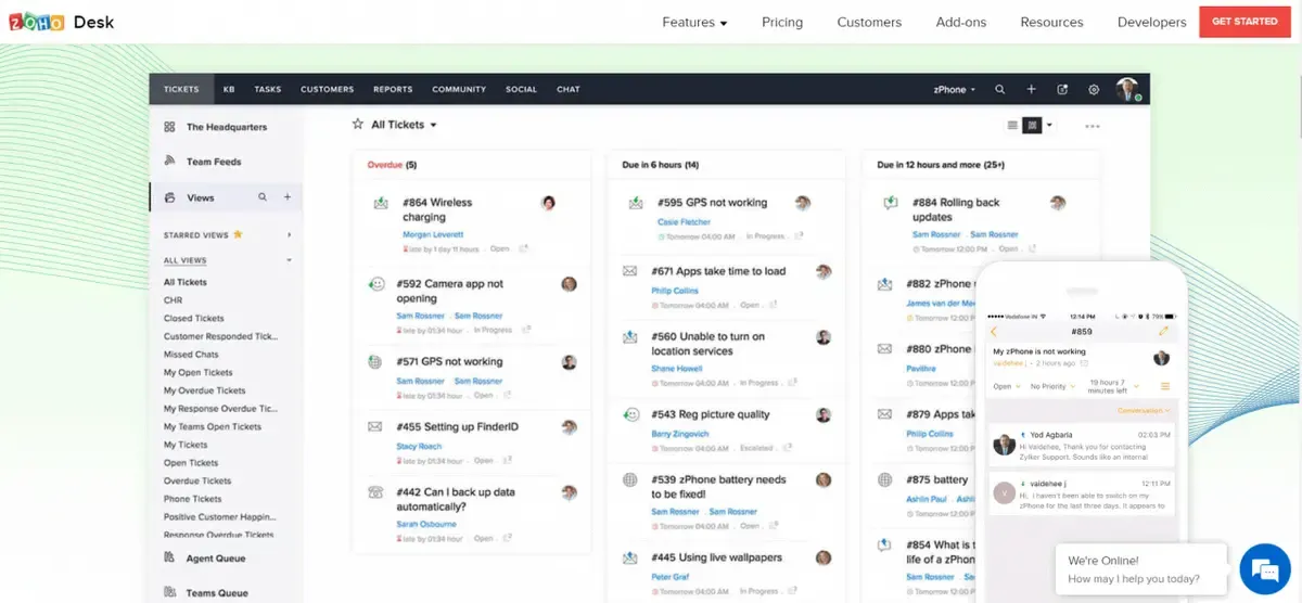 b2ap3 large Zoho Desk Customer Service Software for Context Aware Support