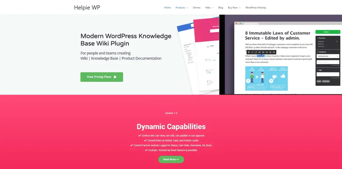 Helpie WP WordPress Knowledge Base Wiki Plugin with Frontend Editing