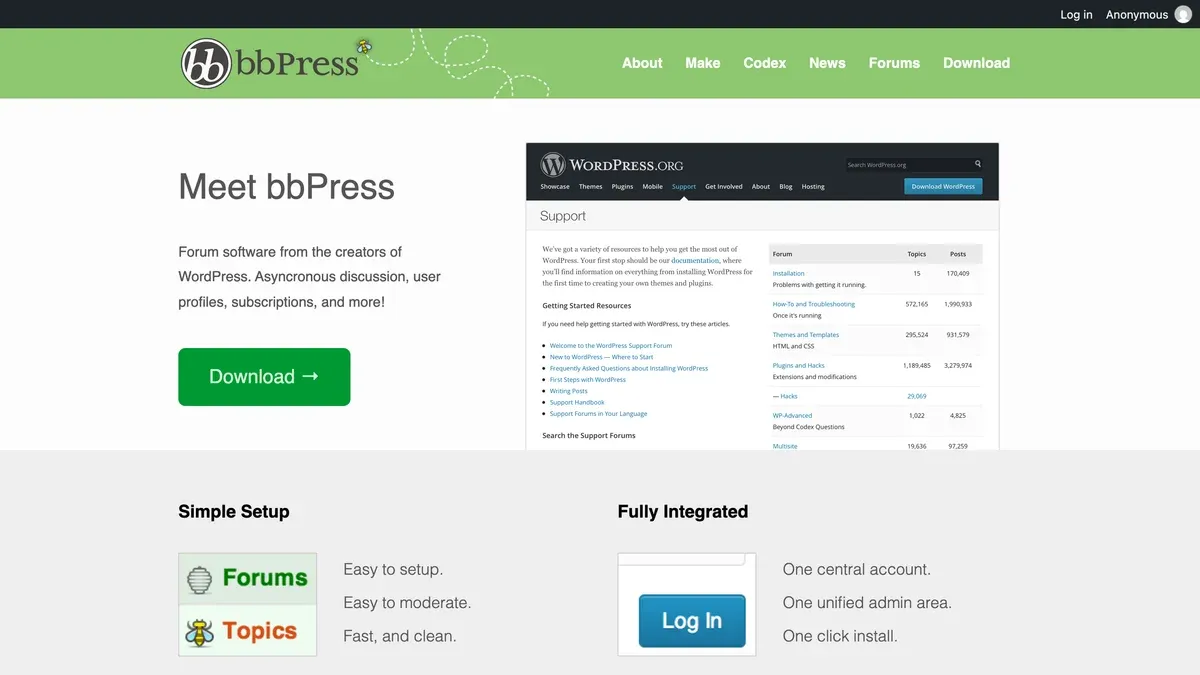 bbPress WordPress Community Plugin