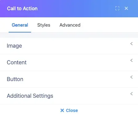 call to action settings