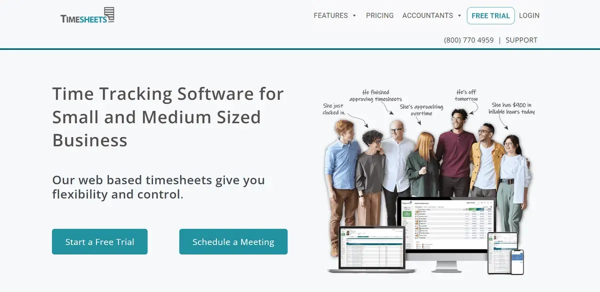Free Time Tracking Software Timesheets com is for your Employees 
