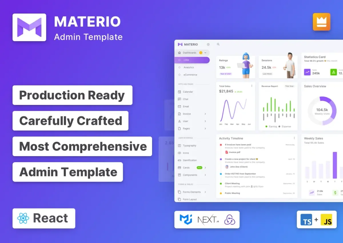 Materio Pro React