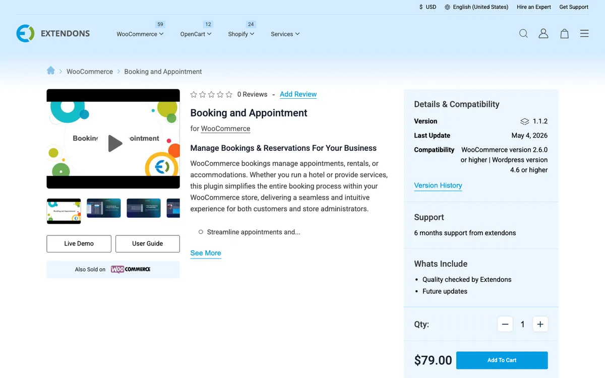Booking and Appointment for WooCommerce Plugin