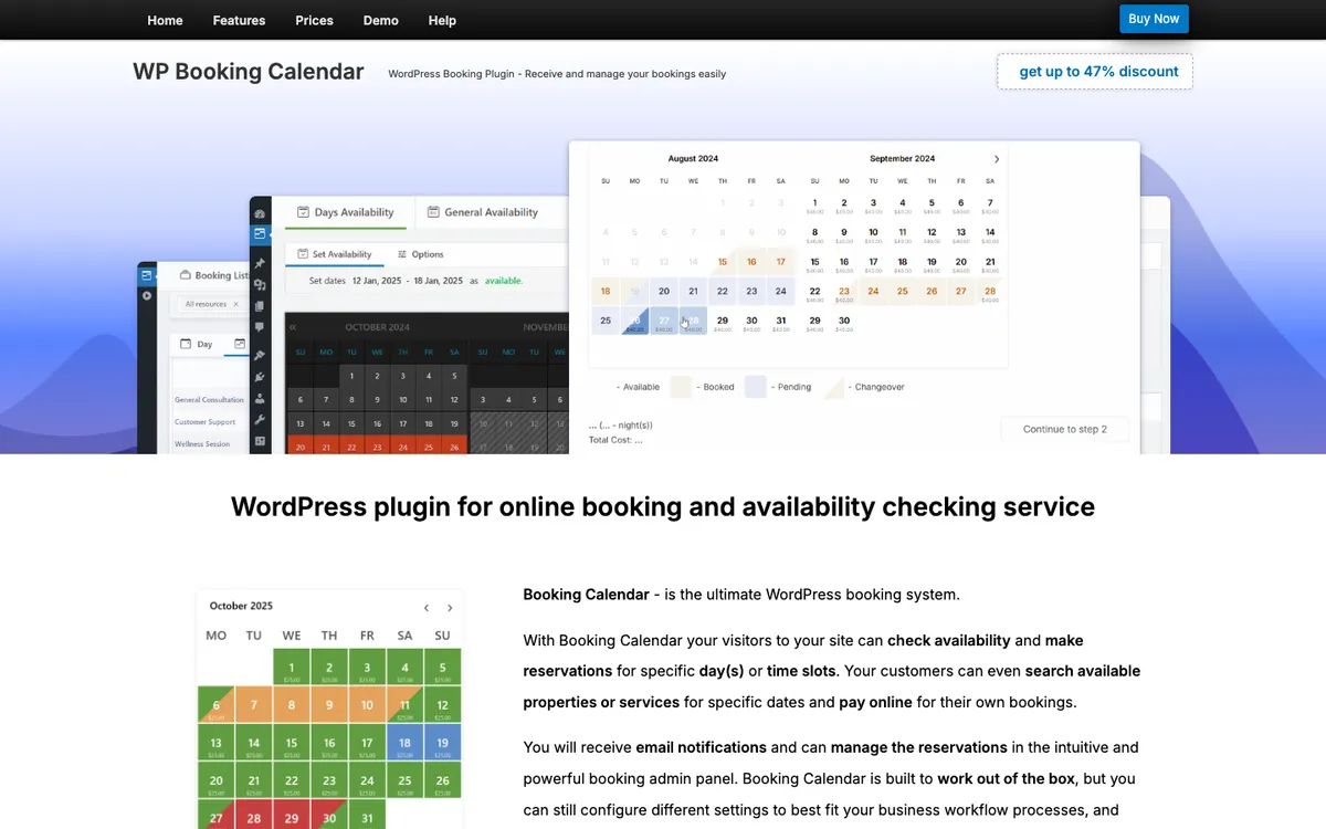 Booking Calendar WordPress Plugin