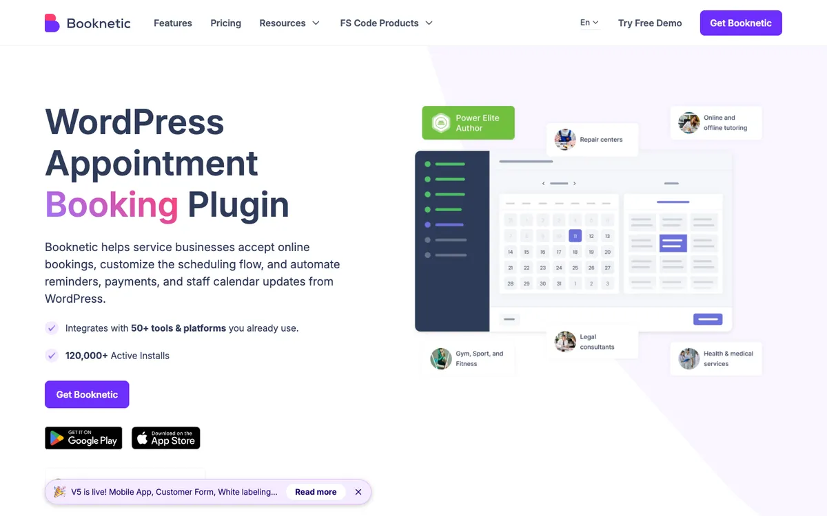 Booknetic WordPress Appointment Booking Plugin