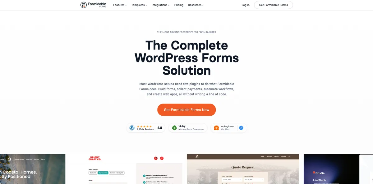 Formidable Forms quiz maker enterprise data management