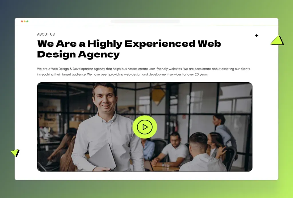 Home page of the Venture Joomla template