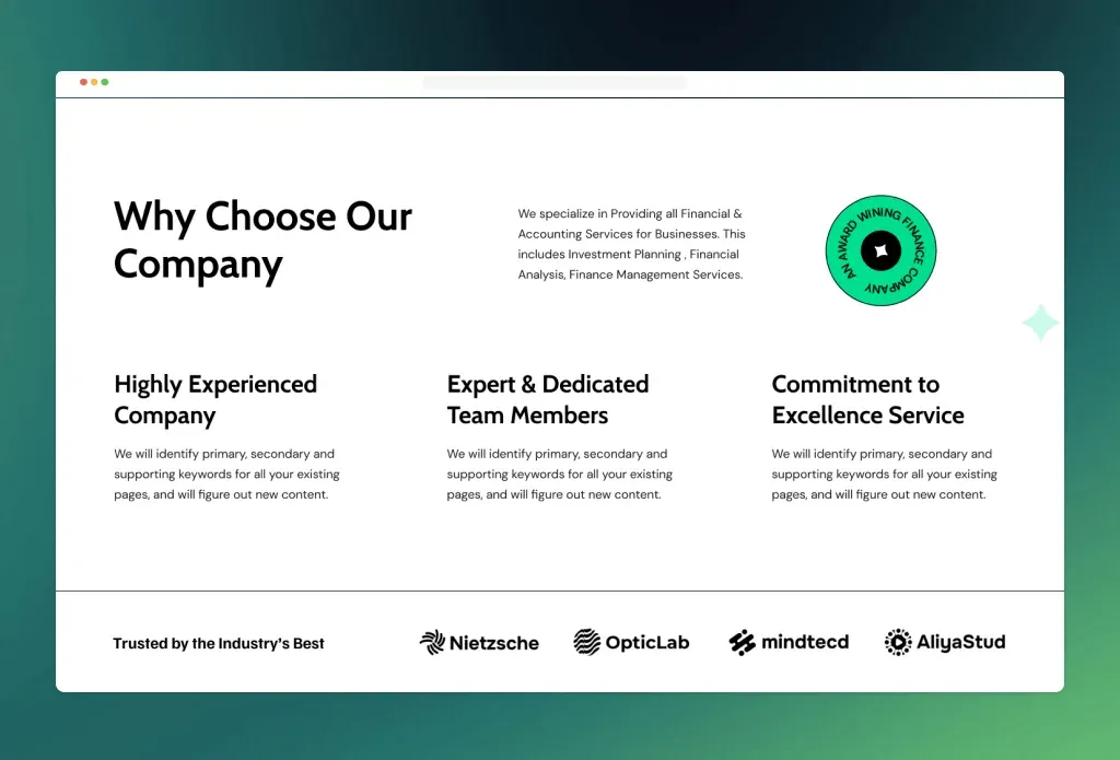 Home page of the Femix Joomla template