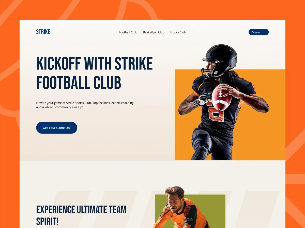 Team page of the Strike Joomla template