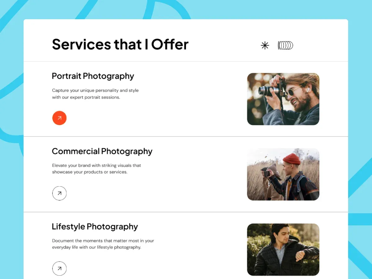 Services page of the Skilio Joomla template