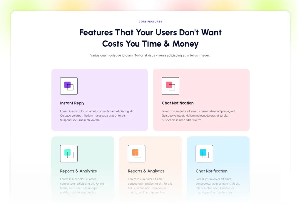 Features page of the Sassy Joomla template