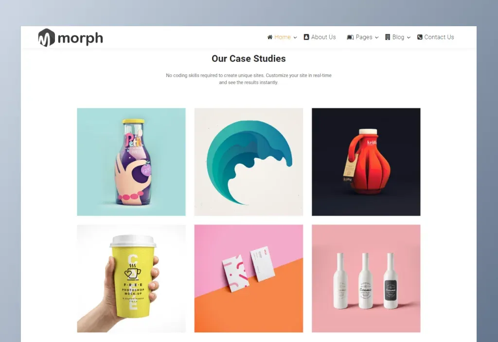 Contact page of the Morph Joomla template