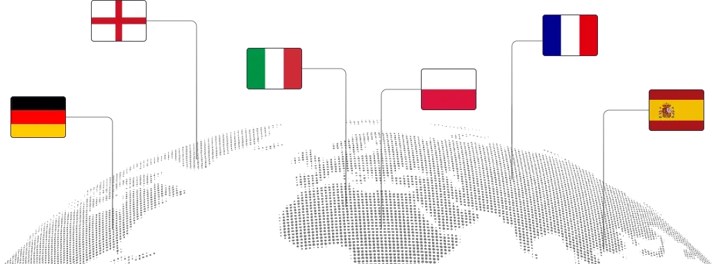 The builder interface translated across several languages