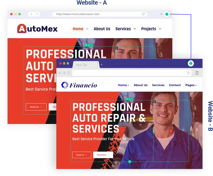 A section being copied from one Joomla site and pasted into another