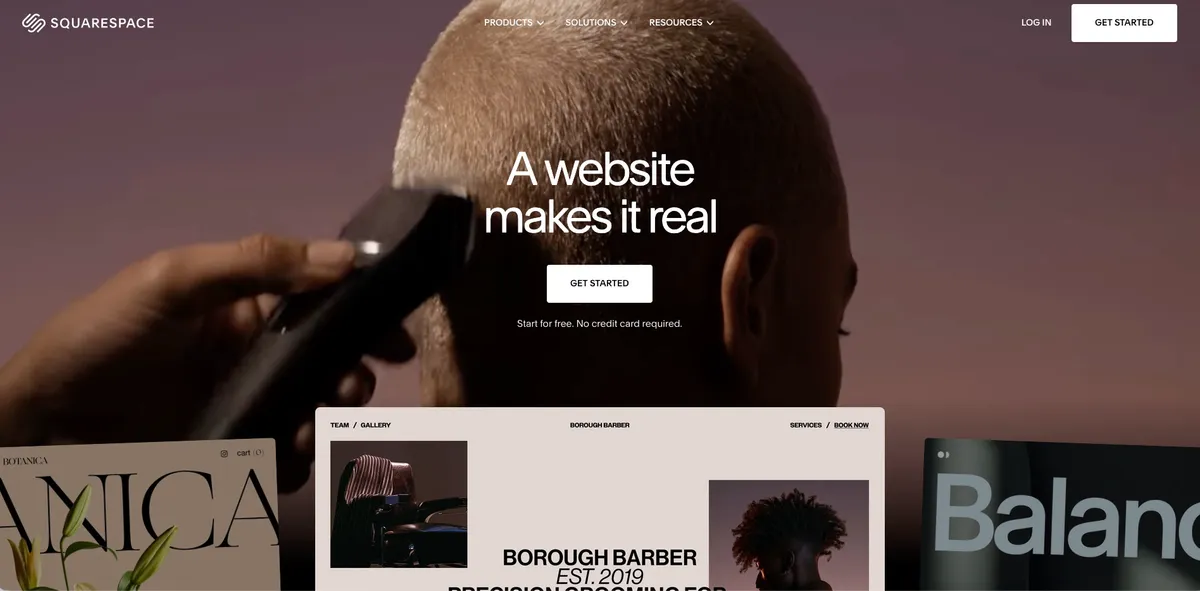 Squarespace website templates with clean minimal design for creative local businesses