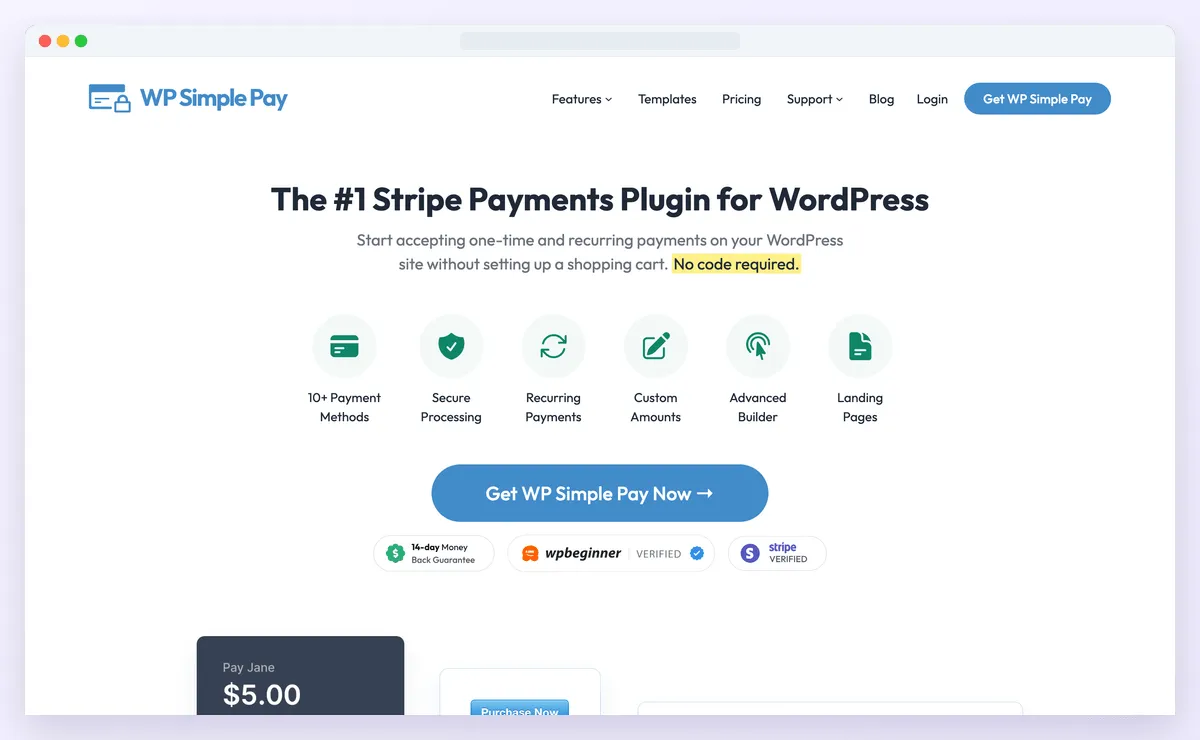 WP Simple Pay Stripe Donation Plugin