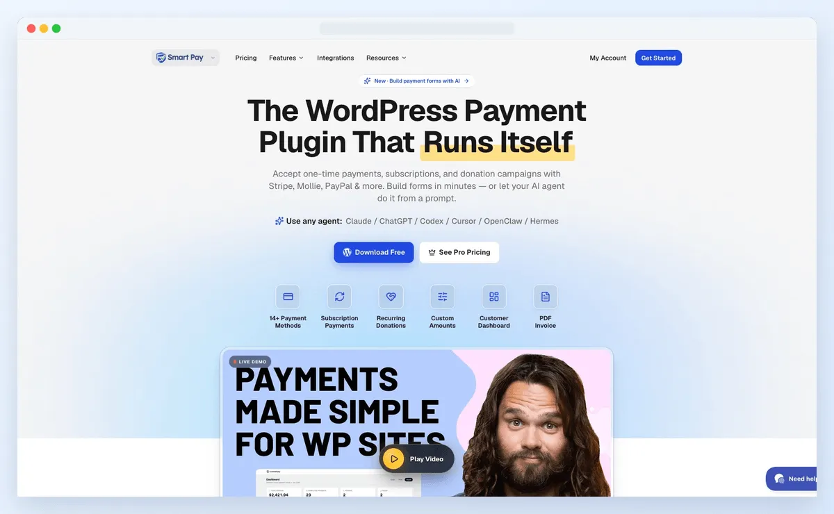 WPSmartPay WordPress Payment and Donation Plugin