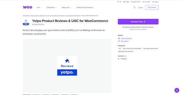 Yotpo enterprise review platform dashboard showing review analytics and retention suite