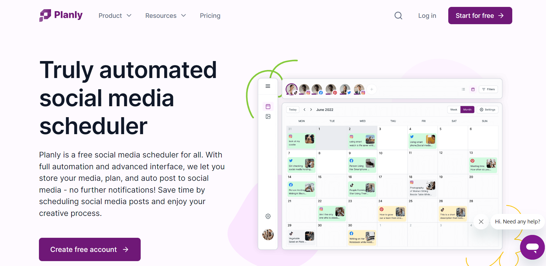 Free social media scheduler for all accounts