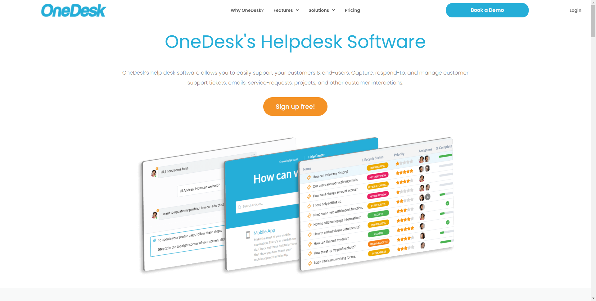 Help Desk Software OneDesk