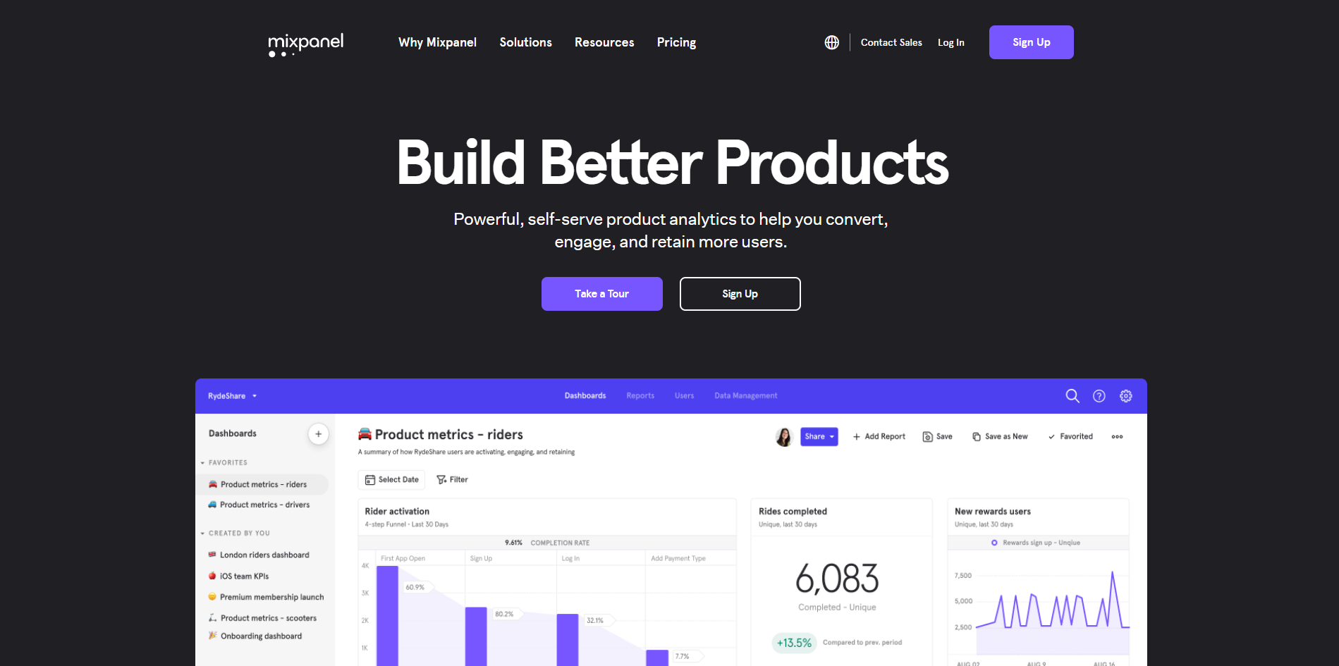 Mixpanel Product Analytics for Mobile Web More