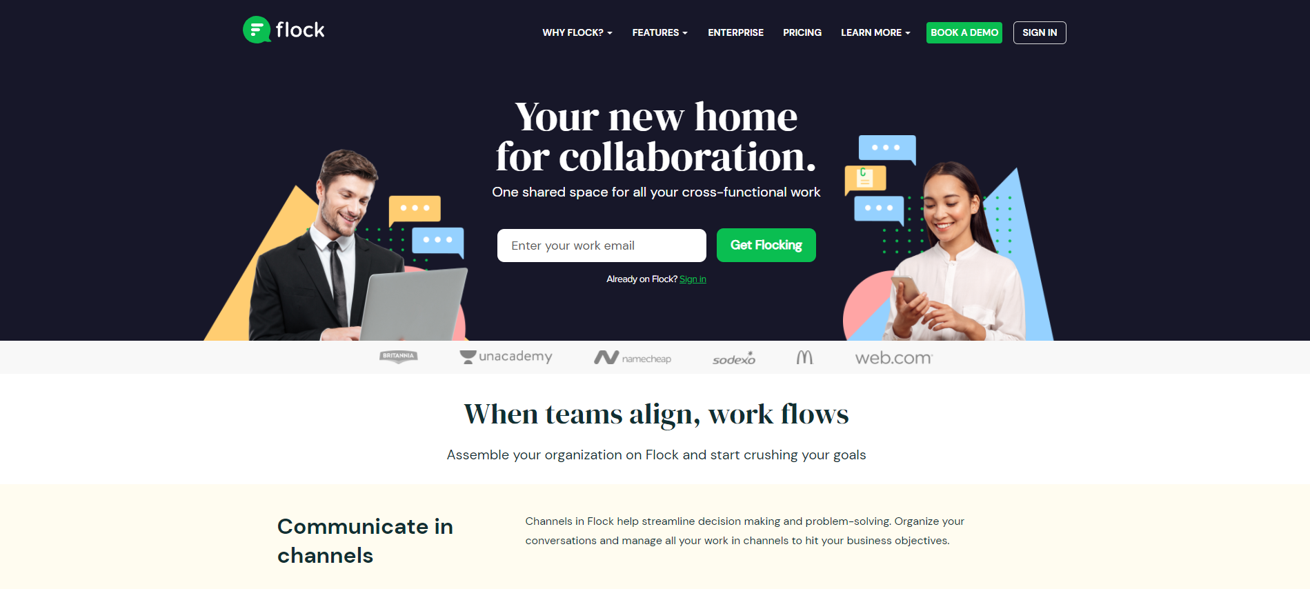Team Messenger Online Collaboration Platform Flock