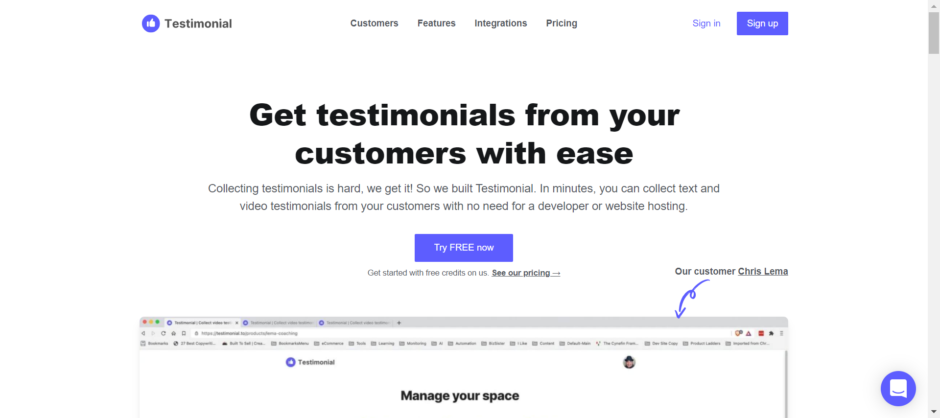 Testimonial Collect and embed testimonials in minutes