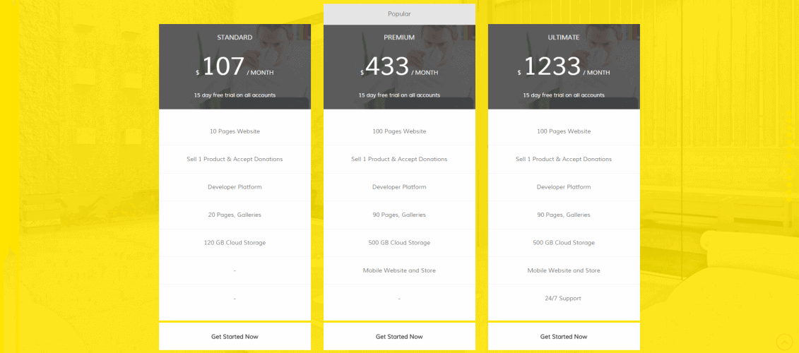 Quix-Pricing-Table-Module