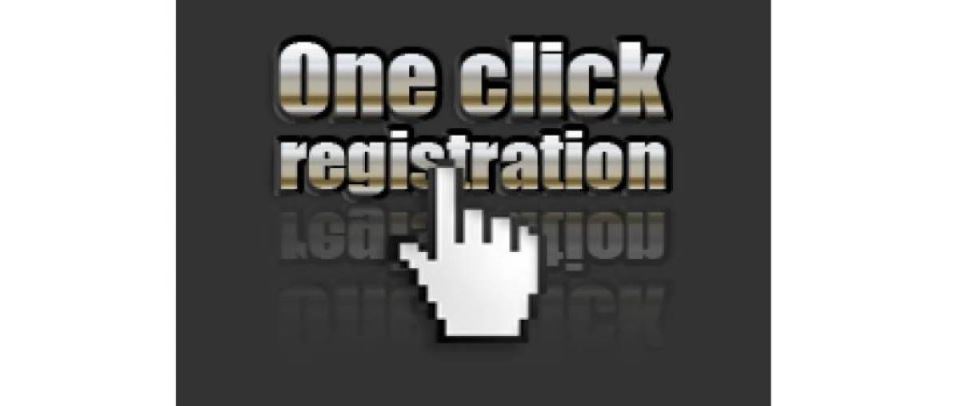 one click registration