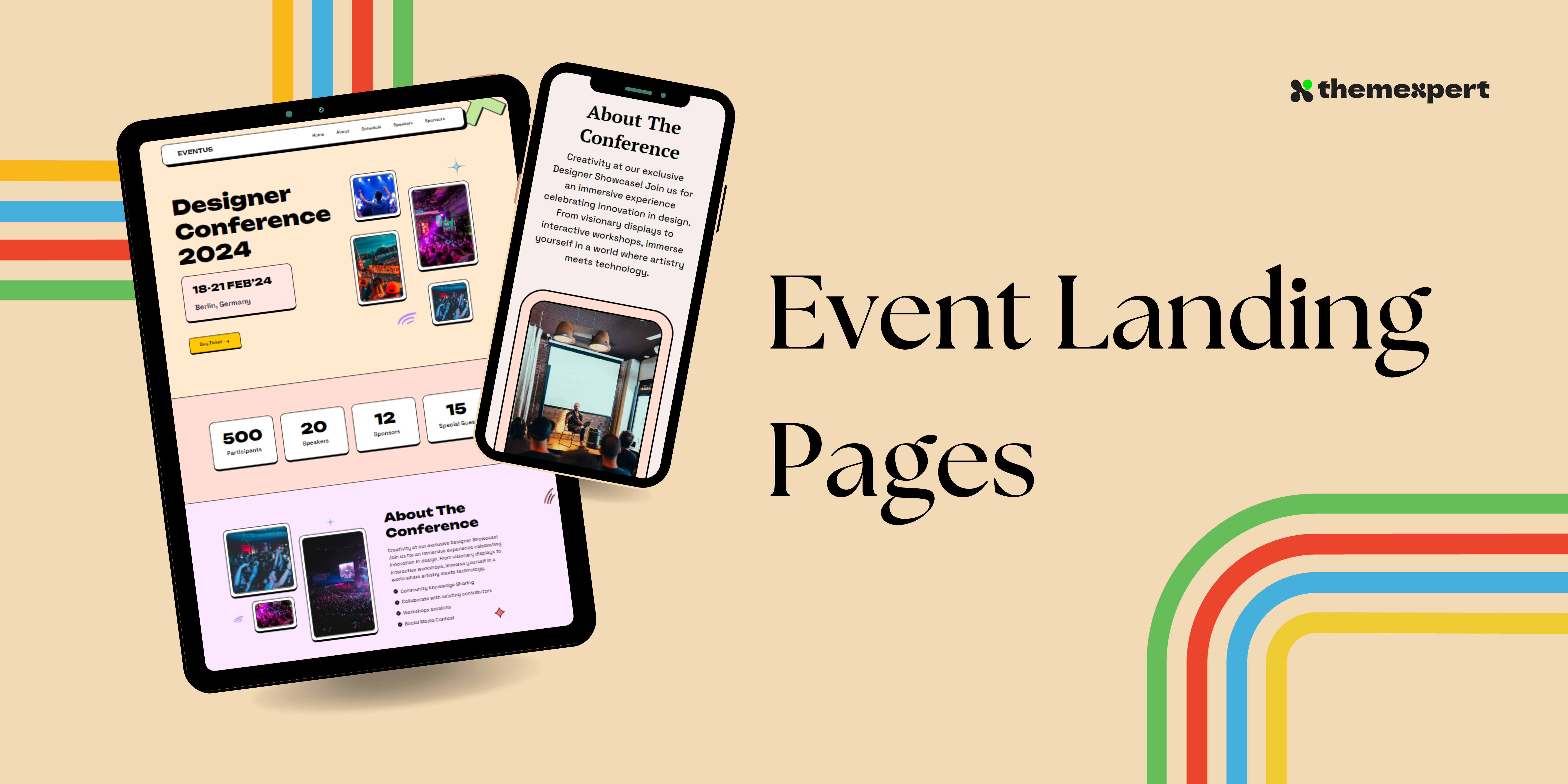 Premium Event Landing Page Templates by Quix: Retro Vibes + Modern Power