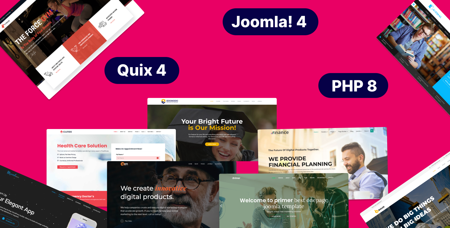 9 T3 Framework Templates Updated with Joomla 4, Quix 4 and PHP 8 Compatibility
