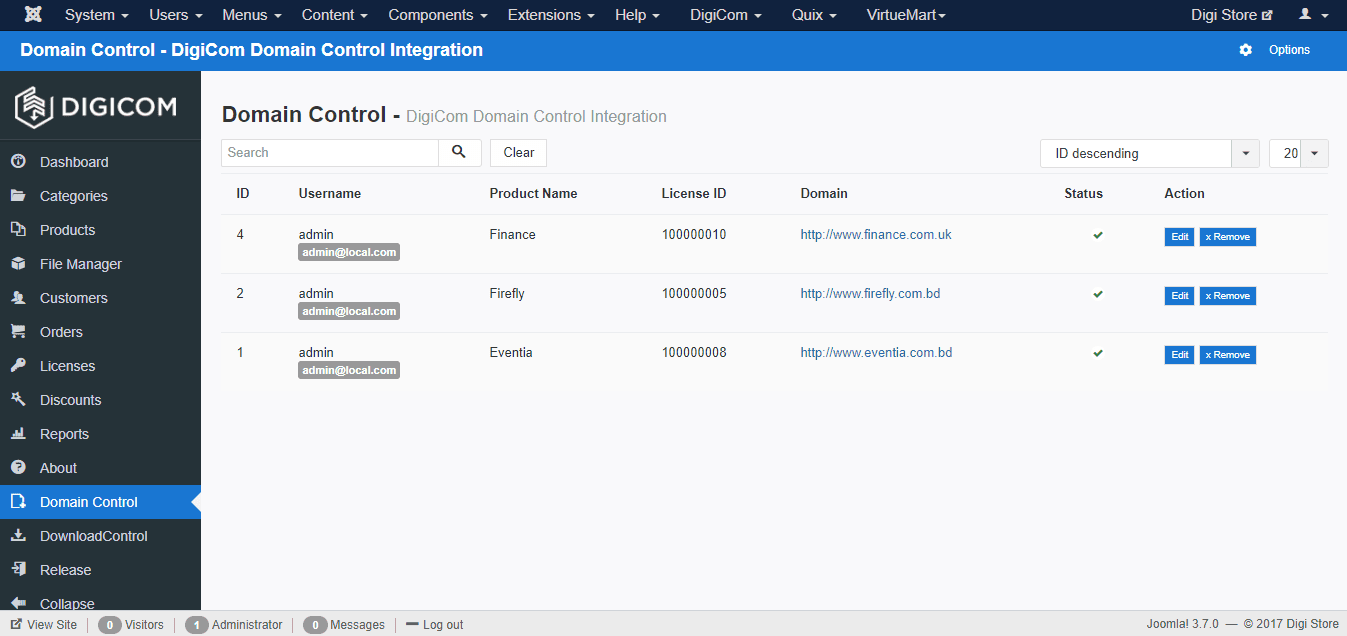 DigiCom-Domain Control