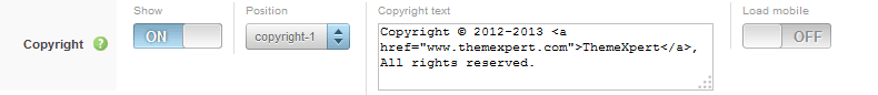 Expose copyright settings