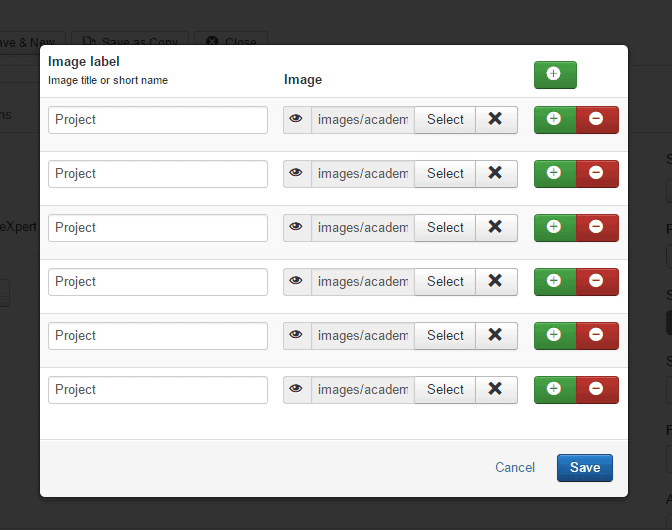 image settings