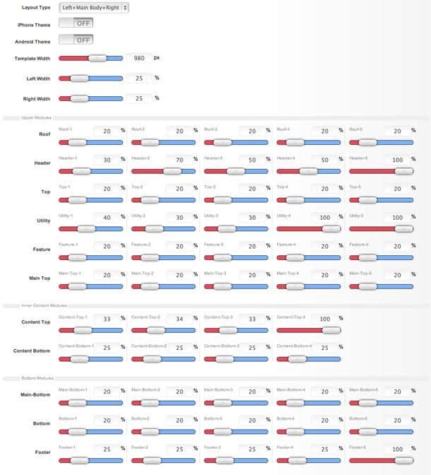 layout settings