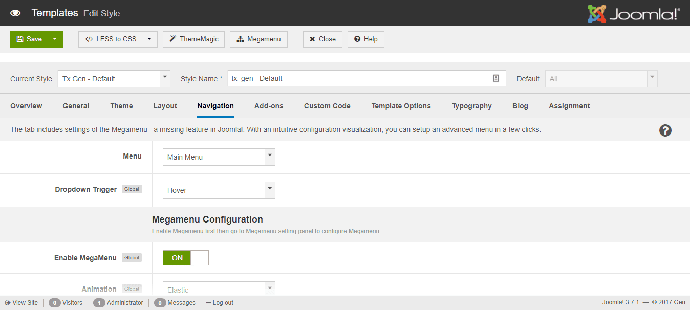 Navigation Settings