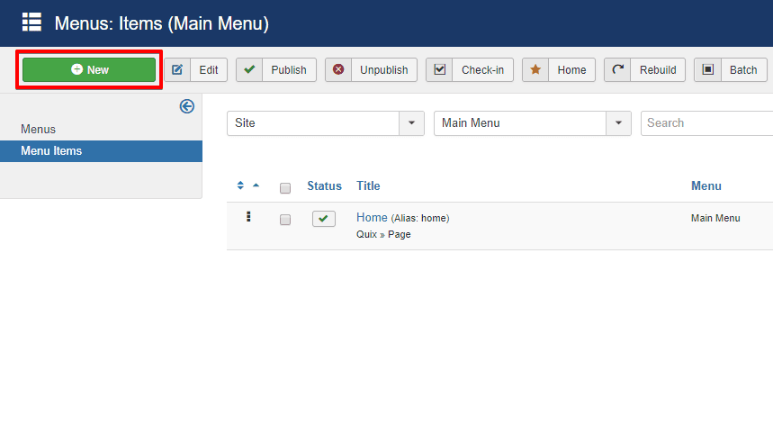 Drop Down Menu