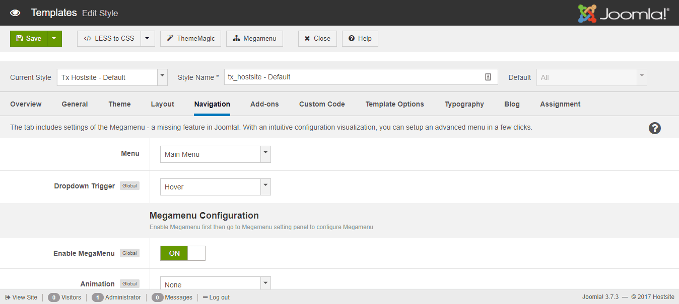 Navigation Settings