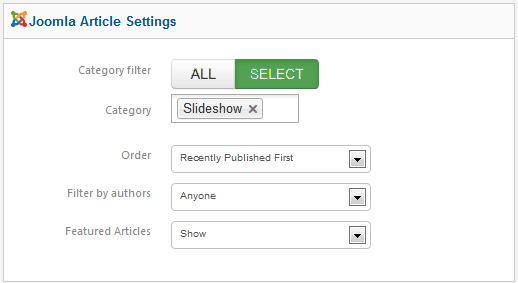 parallax slidersettings