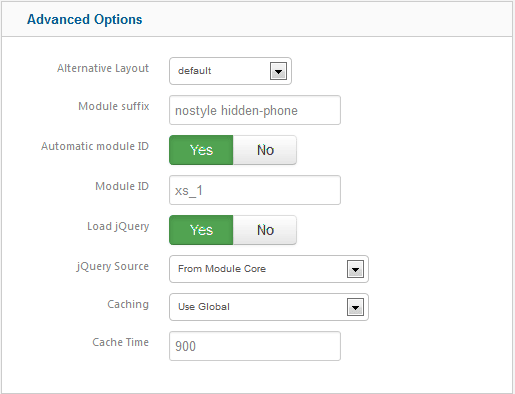 parallax slidersettings