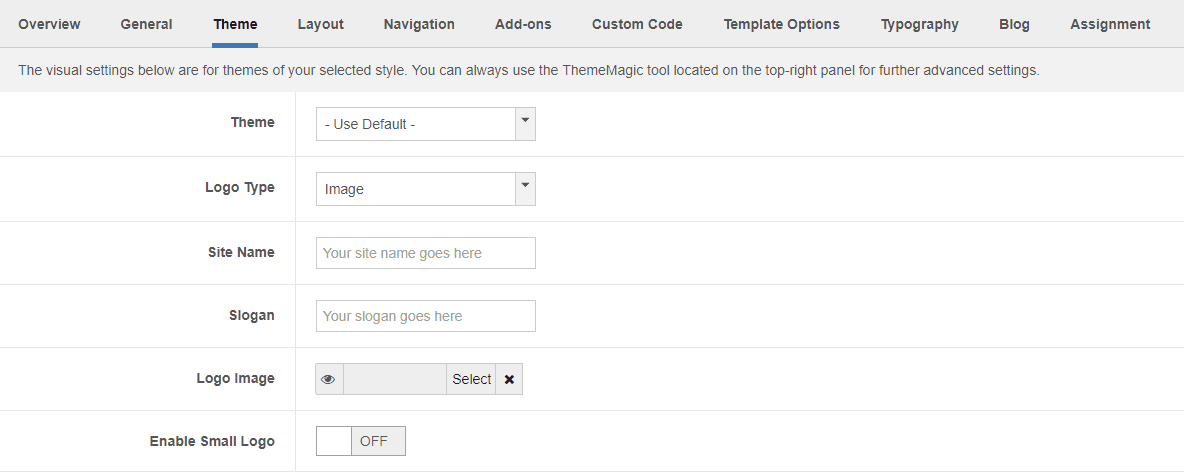 Theme Settings