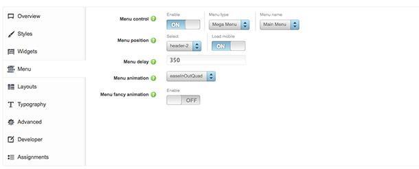 layout settings