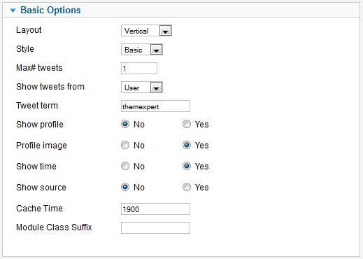 Xpert tweets settings